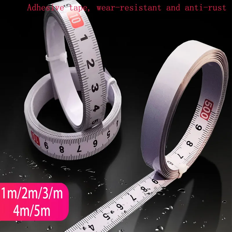 

Free ShippingStainless Steelself-adhesive Rulertape Measureflat Ruler with Rubbermetal Ring Ruler,stainlesssteelcolorstickyscale