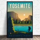 Художественный постер Yosemite на холсте для путешествий, домашний декор, картина без рамки