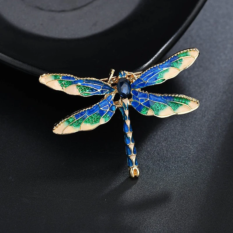 Большая брошь YADA в форме стрекозы с кристаллами булавки и броши Насекомого для