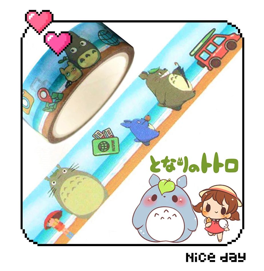 1 5 см * м Аниме Тоторо Маскировочная васи лента альбом Скрапбукинг этикетка