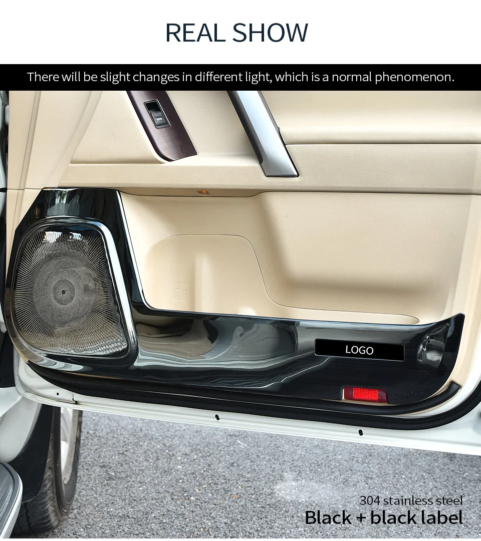Для Toyota land Cruiser LC200 Prado LC150 2010-18- защита из нержавеющей стали боковая защита края анти-удар двери коврики крышка