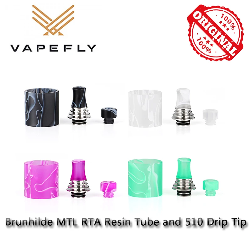 Vapefly смоляная трубка с 510 капельным наконечником подходит для брунхильда MTL RTA Vape