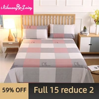 shandong old coarse cloth bed sheet thick single double bed sheet pillowcase multi specification optional