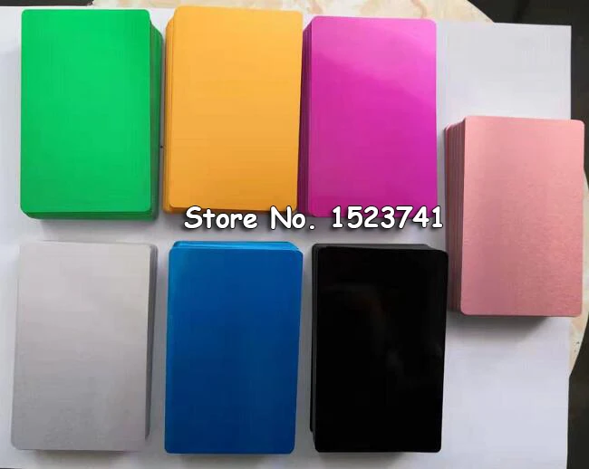 100 шт. заготовки для визитных карточек из алюминиевого сплава с лазерной