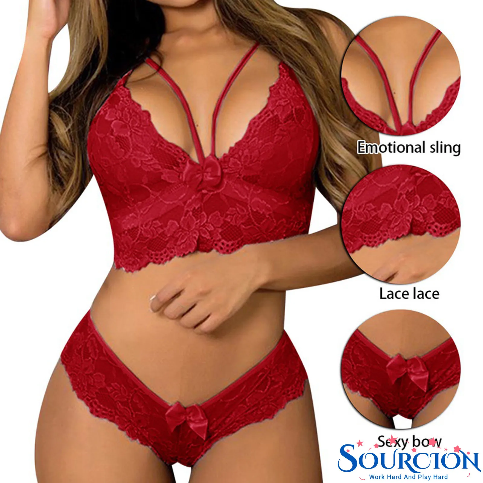 

SWT Women Clothing Lingerie Set Sexy Women Plus Size Lingerie Corset Lace Floral Bralette Bra Underwear Sexy Lingerie Set