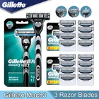 Кассеты для бритья Gillette Mach 3, бритва для мужчин, безопасная Мужская бритва для лица, сменные Т-образные головки