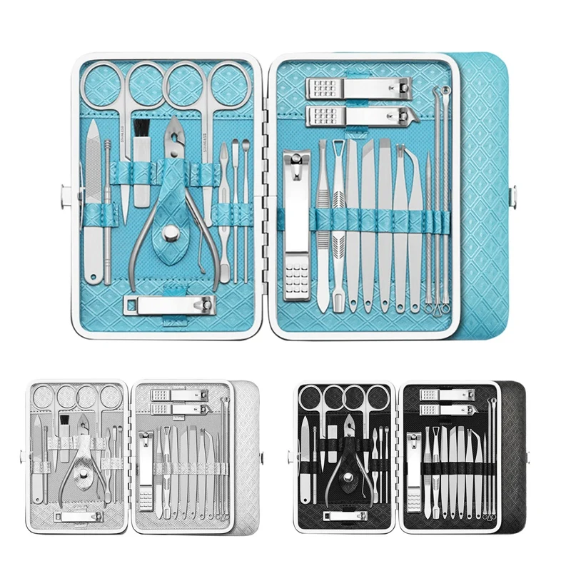 

23 Pieces/Set of Manicure Pedicure Set Nail Clippers Set Eyebrow Trimming Acne Removal Needle Manicure Tool