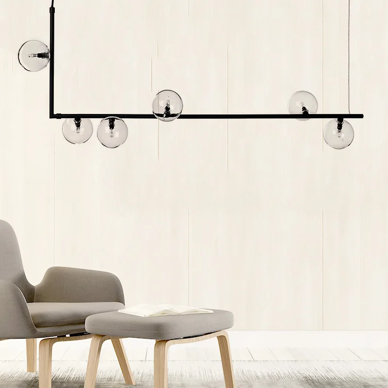 

modern hanging ceiling lamps glass ball LED pendant lights living room industrial lamp