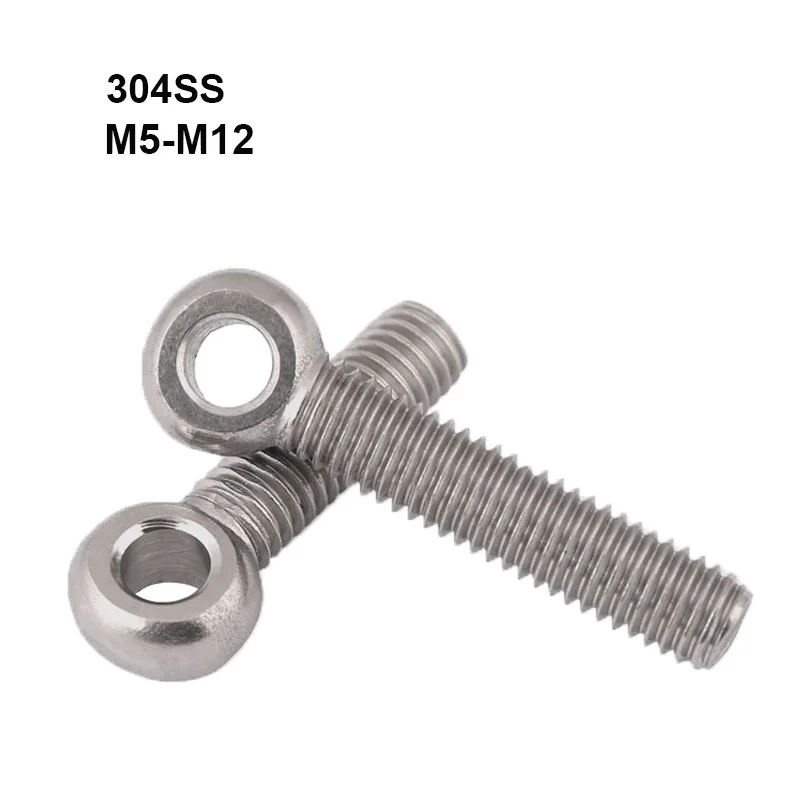 

304 Stainless Steel Fisheye Eye Slip Hole Screw Ring Link Bolt Live Bolts M5 M6 M8 M10 M12