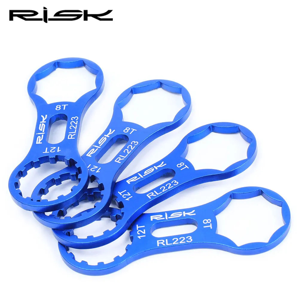 

1Pcs RISK Aluminum Bicycle Front Fork Repair Tool For SR Suntour XCR/XCT/XCM/RST MTB Bike Front Fork Cap Wrench Disassembly Tool