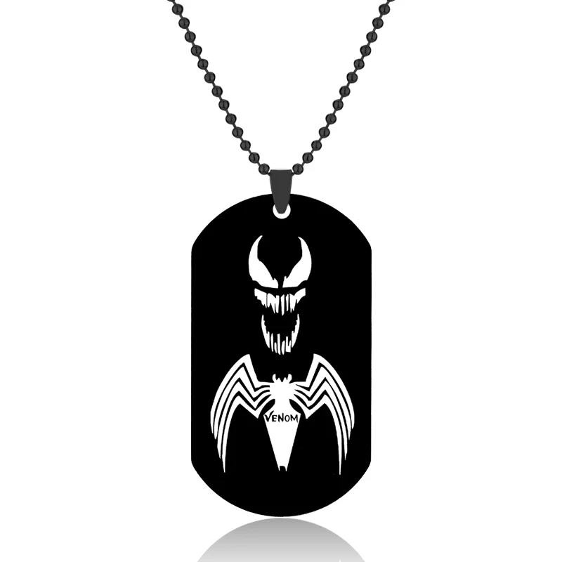 Черный супергерой Веном брелок для ключей Eddie Brock темно-черный Человек-паук металлический сплав подвески бутылка в форме черепа открывалка брелок - Цвет: Black
