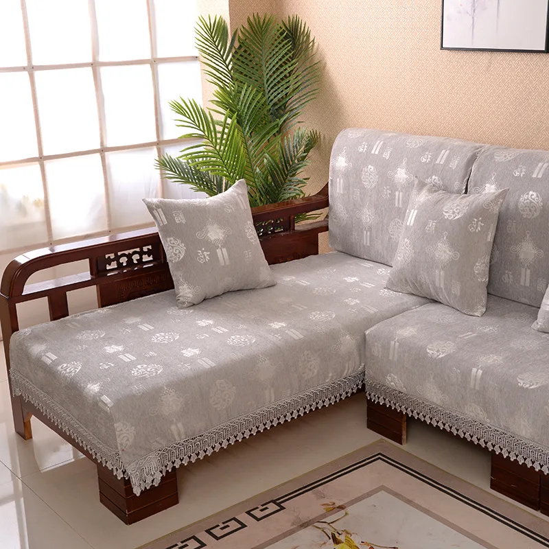 Новый однотонный чехол для дивана из синели высокое китайское классическое