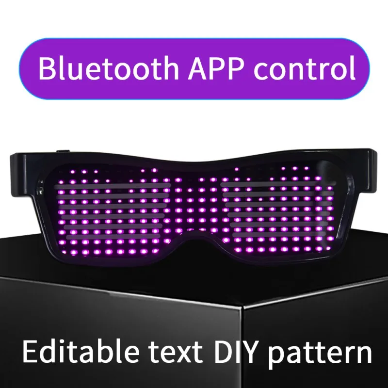Горячие Волшебные Bluetooth светодиодные очки для вечеринок приложение управление светящиеся очки EMD DJ электрические слоги очки для вечеринки Прямая