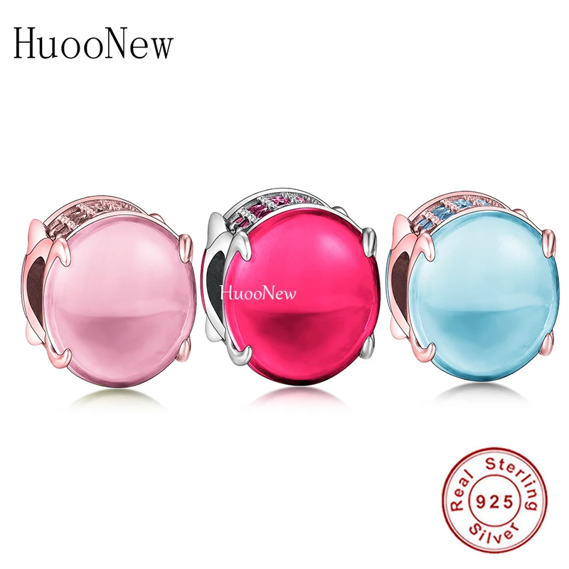 

Оригинальный браслет с подвесками, серебро 925, зеленый, фиолетовый, овальной формы, прозрачная стеклянная бусина для изготовления женского ...