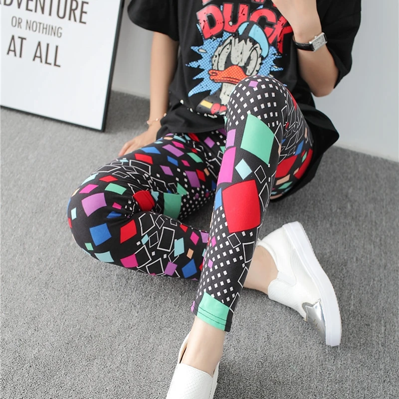 Женские пикантные Легинсы Мода 2021 повседневные женские штаны с принтом летние