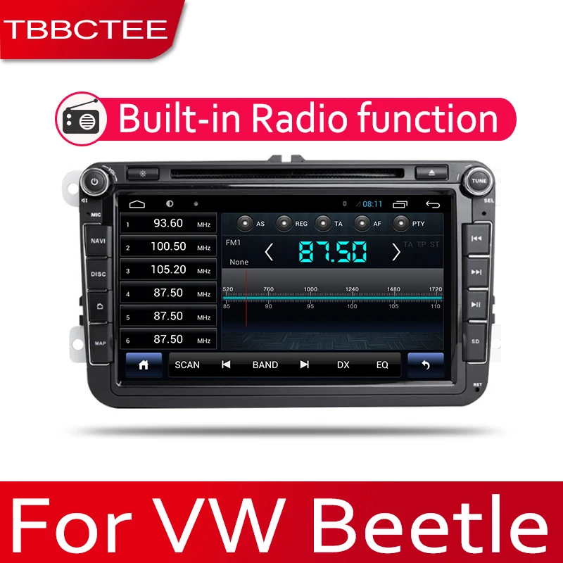 TBBCTEE 2din автомобильный мультимедийный Android Автомагнитола для Volkswagen VW Beetle 2011 ~ 2018 WiFi