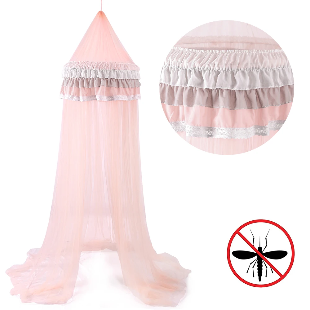 Hanging Princess Dome Mosquito Nets Lace Net Kids Bed Curtain Canopy Photography Props Ins Style Bedcover | Дом и сад