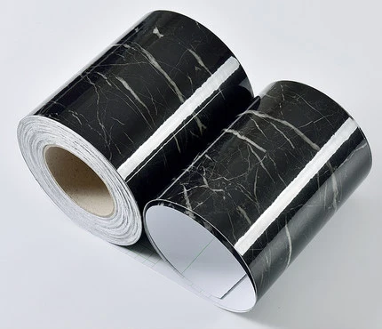 Marble Jazz Black Практичное водостойкое основание декоративная настенная наклейка пленка самоклеющаяся линия талии гостиная мраморные обои границы наклейки - Цвет: Marble Jazz Black