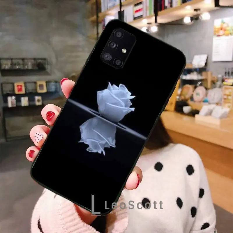 

White Rose Phone Case For Samsung A50 A51 A71 A20E A20S S10 S20 S21 S30 Plus ultra 5G M11