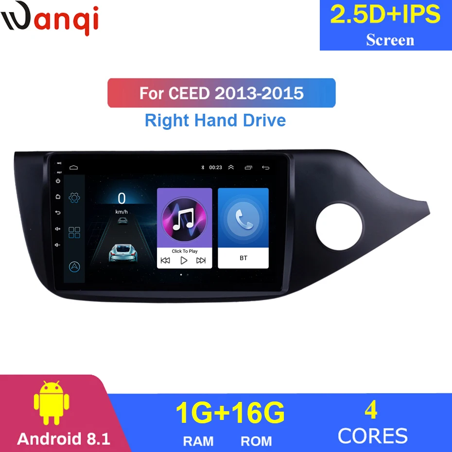 Для KIA CEED 2013 2015 RHD автомобильный Радио Мультимедиа Видео плеер навигация gps Android 8 1