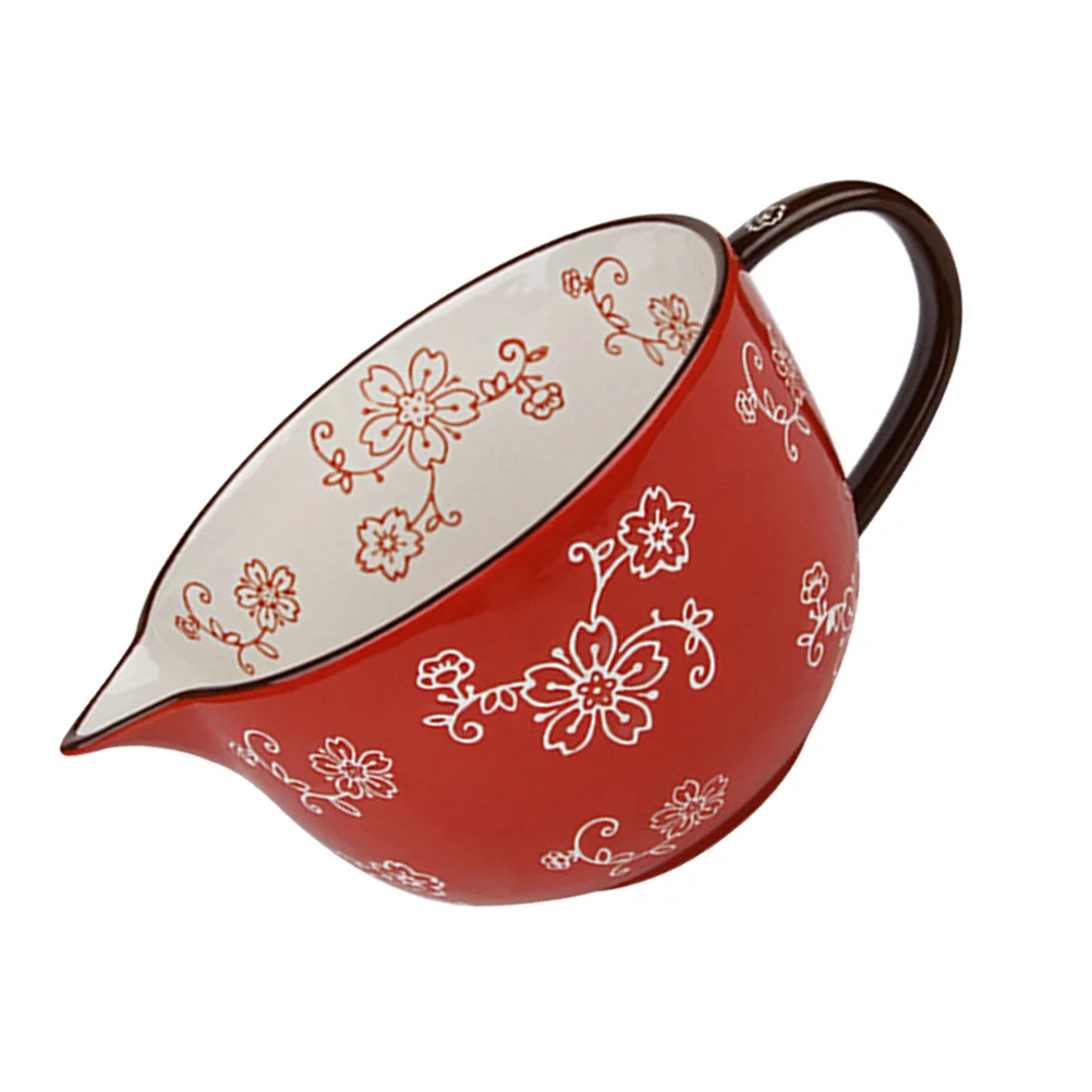 

1Pc Food Bowl Useful Egg Mixing Bowl Food Serving Bowl Salad Holder (Red)