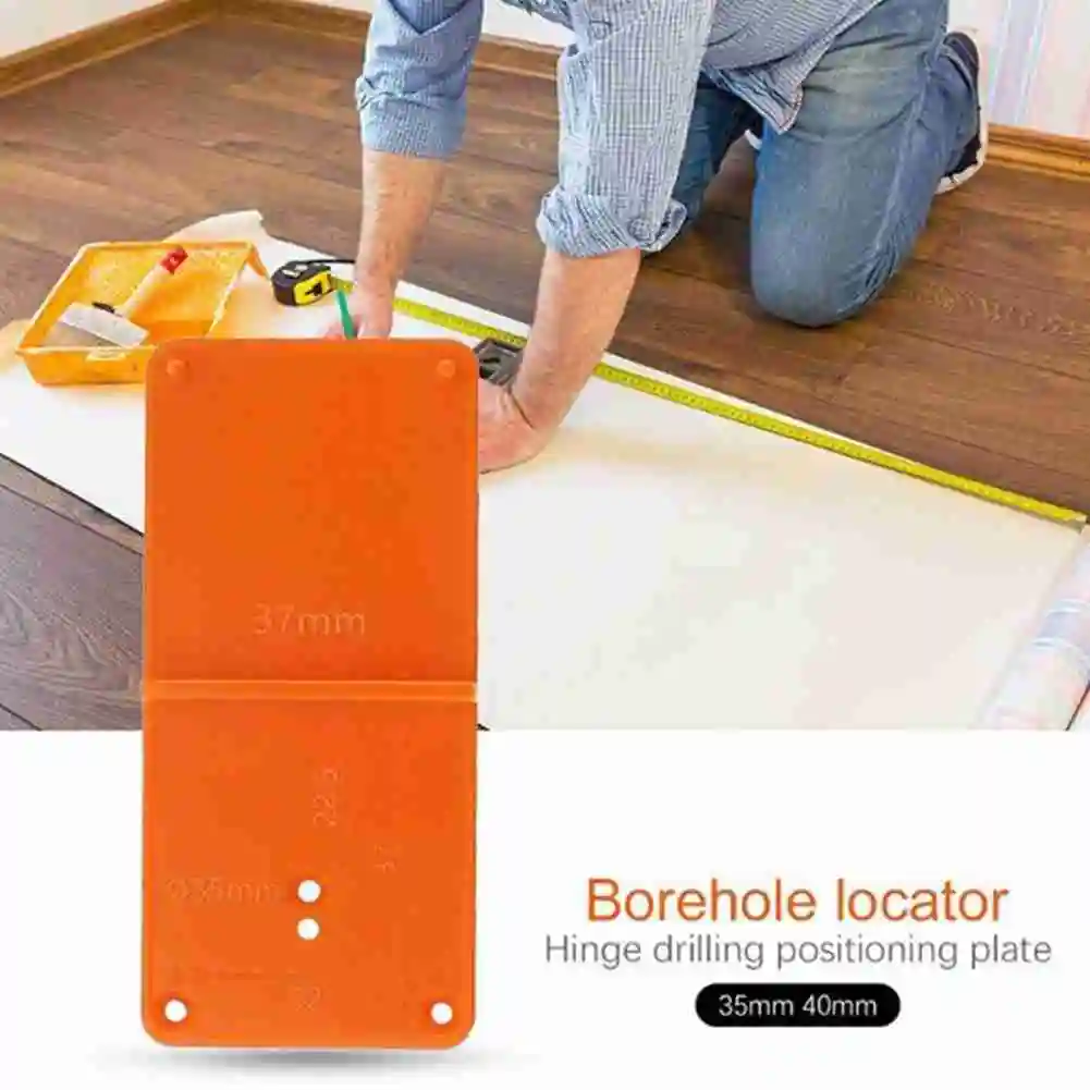 

Woodworking Punch Hinge Drill Hole Opener Locator Guide Drill Bit Hole Tools Door Cabinets DIY Template Woodworking Tool