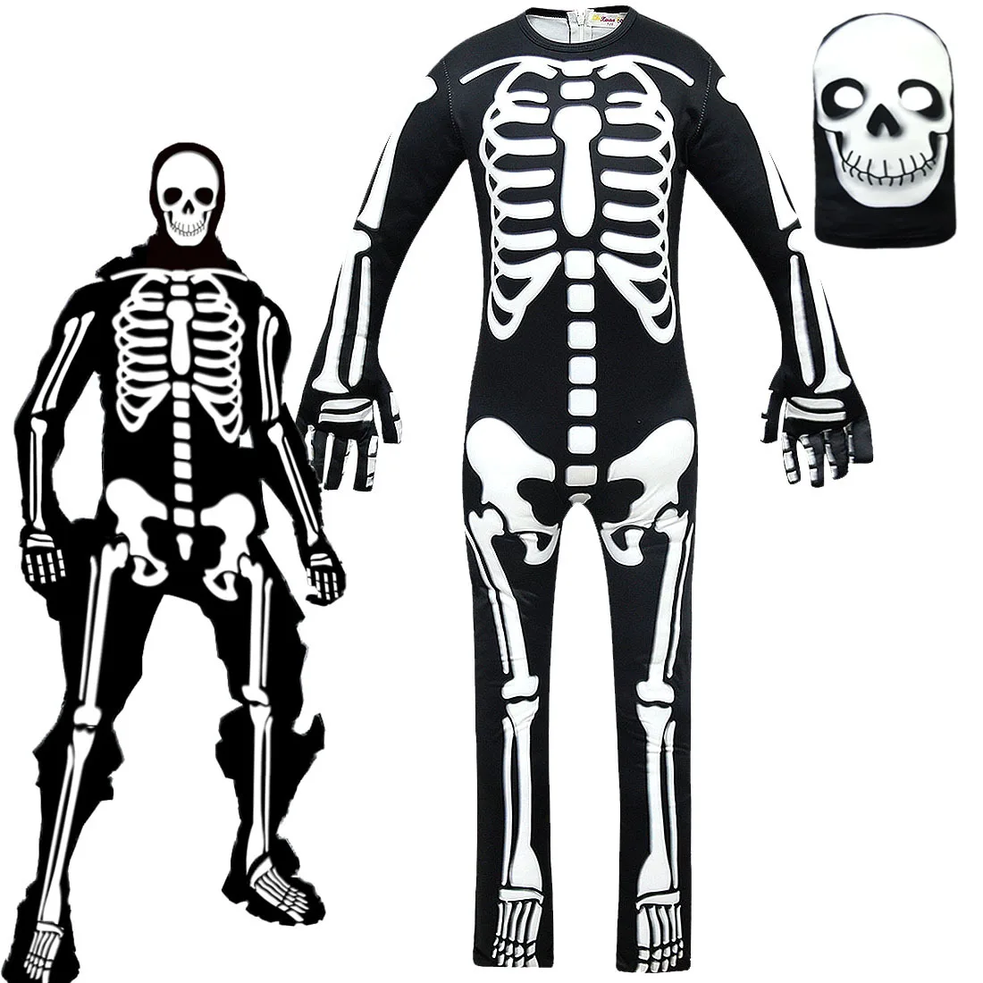 Детский костюм штурмовика с черепом для мальчиков косплей-вечеринка на Хэллоуин