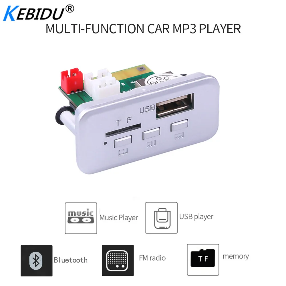 Kebidu 12 в MP3 WMA беспроводной Bluetooth 5 0 декодер плата аудио модуль USB FM TF радио AUX вход
