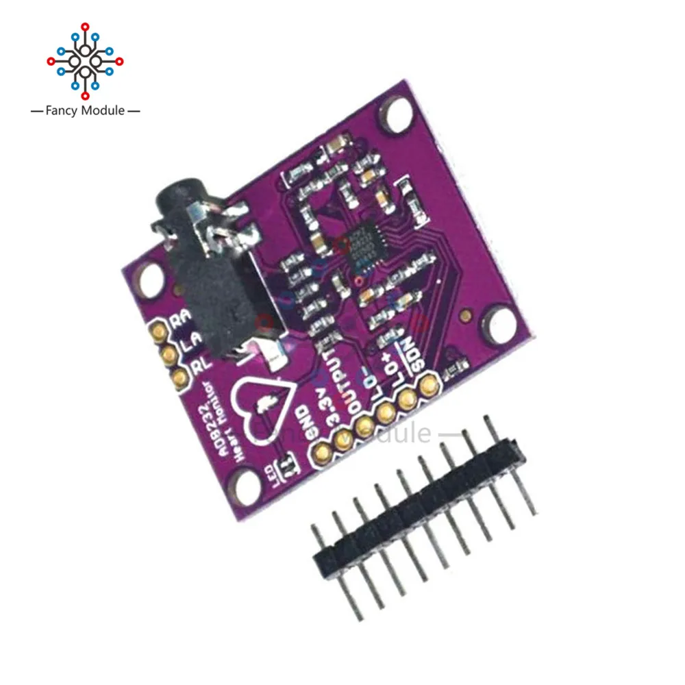 AD8232 физиологическое измерение пульса сердца ЭКГ био Монитор датчик Модуль платы