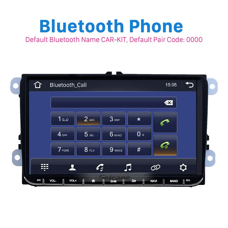 Автомагнитола Seicane проигрыватель на Android 10 4 + 64 ГБ с GPS для Volkswagen Golf Polo Tiguan Passat