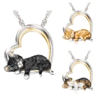 Модное креативное ожерелье с кошкой в 3 стилях, изысканное ожерелье с кошкой в форме сердца, гламурные женские украшения, подарок на годовщину, банкетные аксессуары