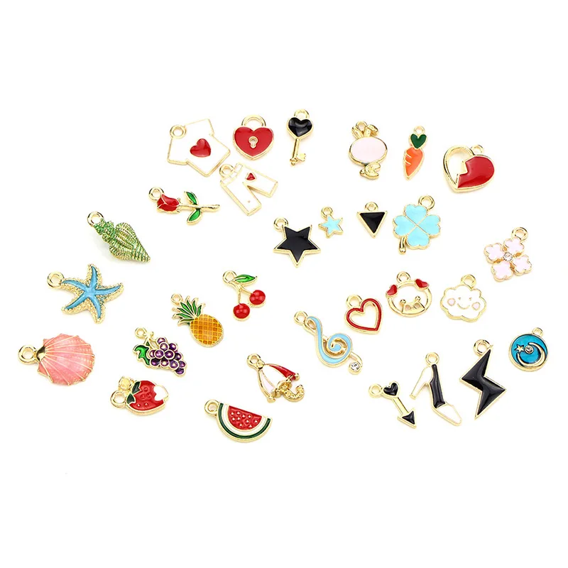 30 шт./компл. Цветочная подвеска с фруктовым сердцем и звездой смешанные