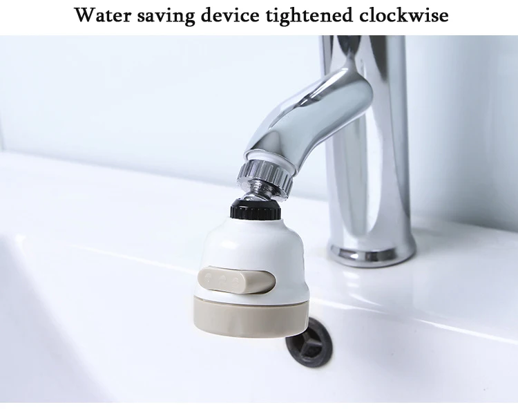 Kitchen Faucet Head 360Rotate Water Saving Tap with 3 Modes Spray Head Moveable Nozzle Filter for Household Bathroom Accessories