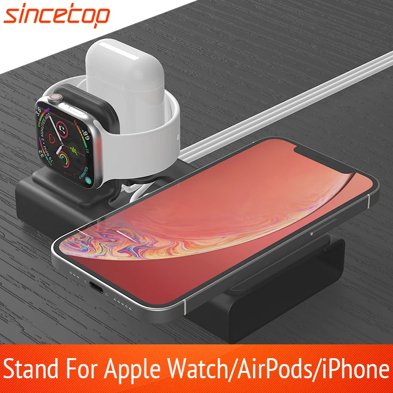 Magsafe Phone Charger Holder 3 in 1Aluminium Bracket For iPhone 12Pro Max/Apple Watch/Airpods Magnetic Wireless Charging Stand