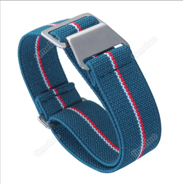 

hot selling 20mm 22mm French Troops Parachute Bag Watchband for Nato Zulu Elastic Nylon Belt Watch Strap Bracelet Military bands