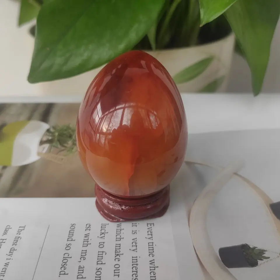 

4-5 см 1 шт. натуральный красочный красный Агат яйцо полированные кварцевые кристаллы лечебные камни