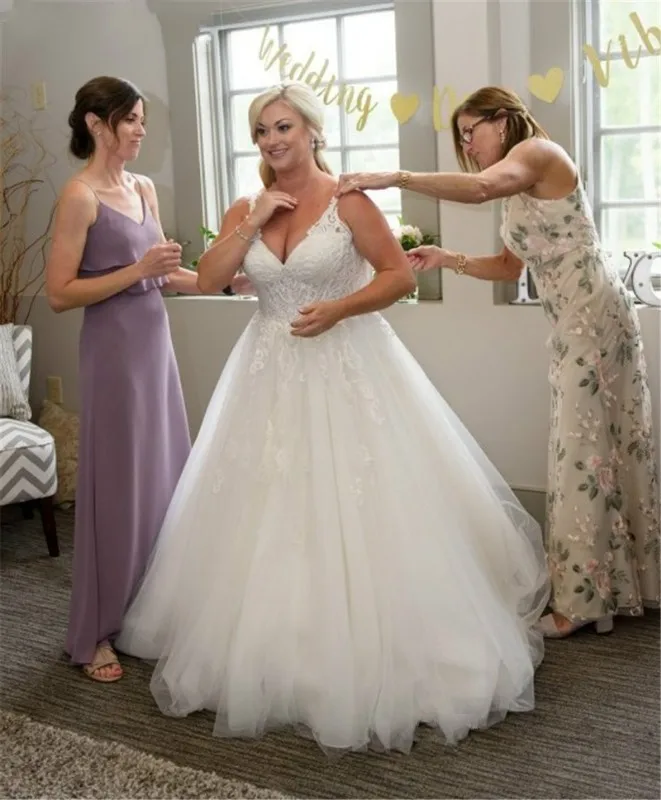 Женское бальное платье с v образным вырезом ANGELSBRIDEP Vestido De Noiva свадебные платья на