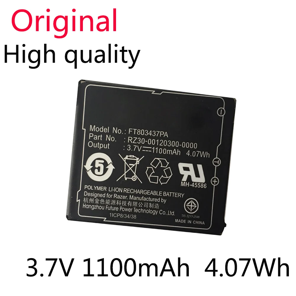 

FT803437PA New Original Mouse Battery For Razer1 Mamba FT703437PP RC03-001201 Laser Cordless Mouse Naga Epic Ip083442a 1100mAh