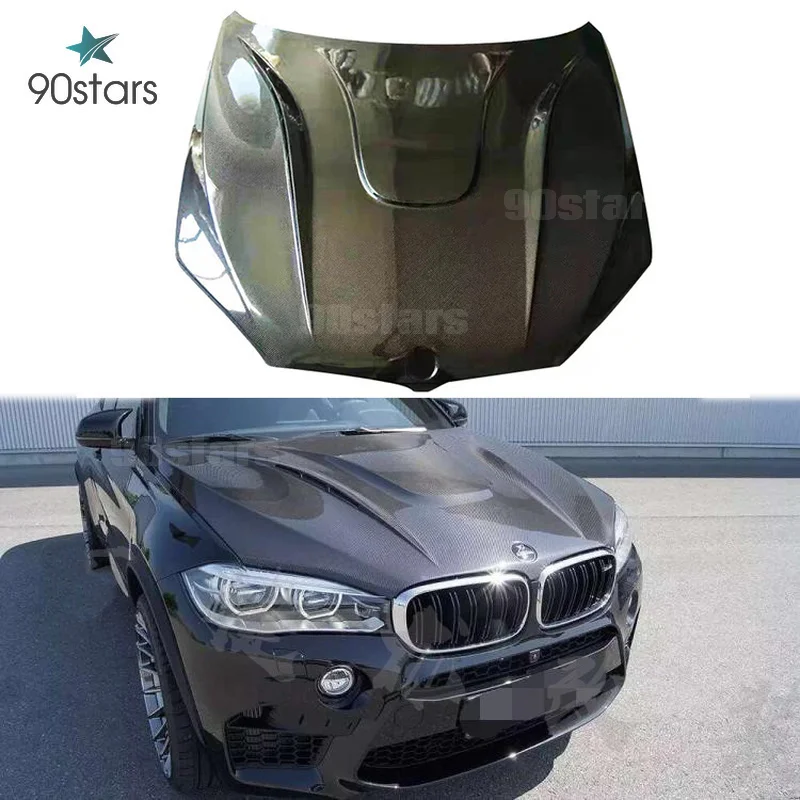 

Передняя крышка капота из настоящего углеродного волокна, чехол для двигателя BMW F15 F16 X5 X6 2015 2016 2017 2018 2019, аксессуары для стайлинга автомобиля