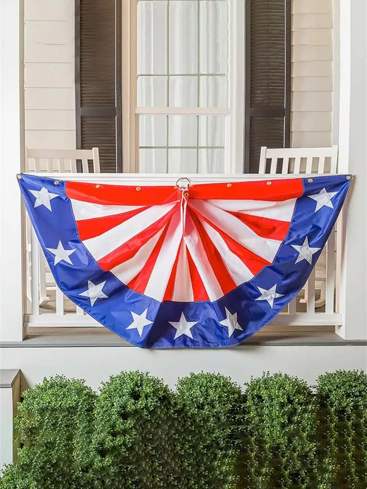 Винтажный флаг с вышивкой в форме флага американского Дня независимости мятой