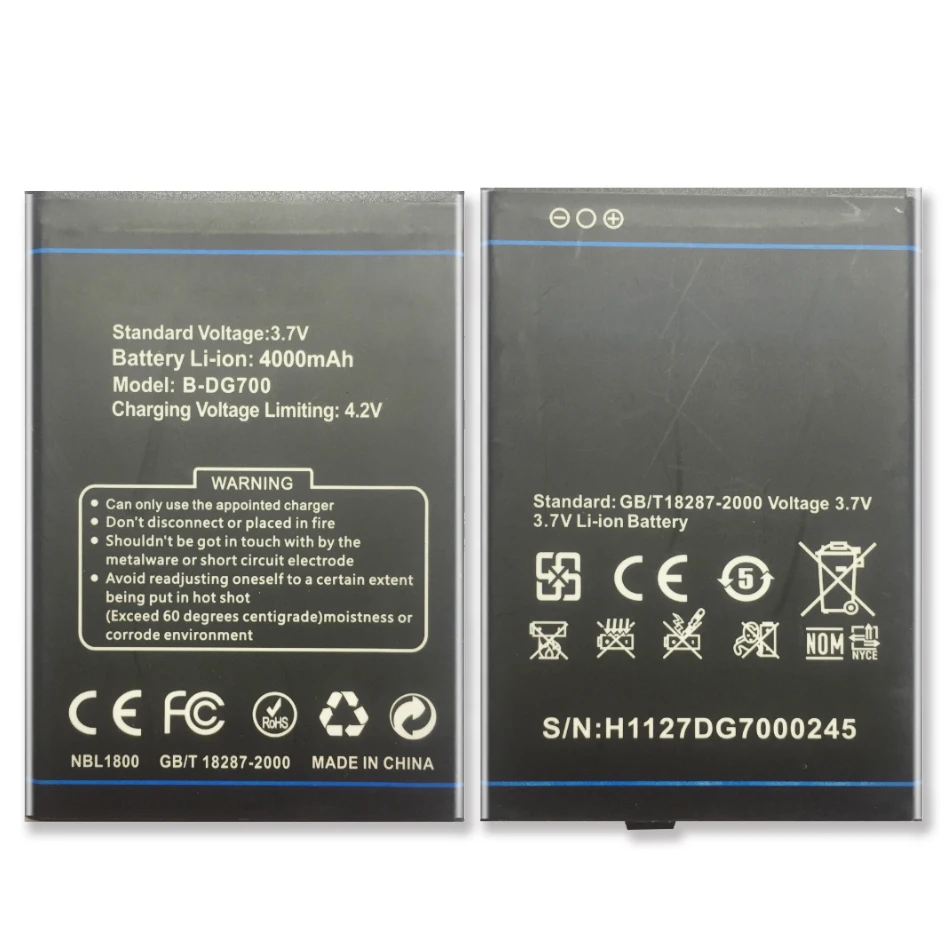 

Mobile Phone Battery For Doogee DG700 Titans 2 B DG700 Replacement Battery 3600mAh B-DG700