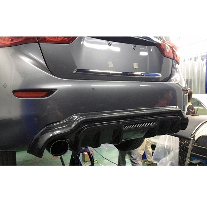 Для Infiniti Q50 Q50L спойлер 2014 2015 2016 2017 украшение автомобиля черное углеродное волокно