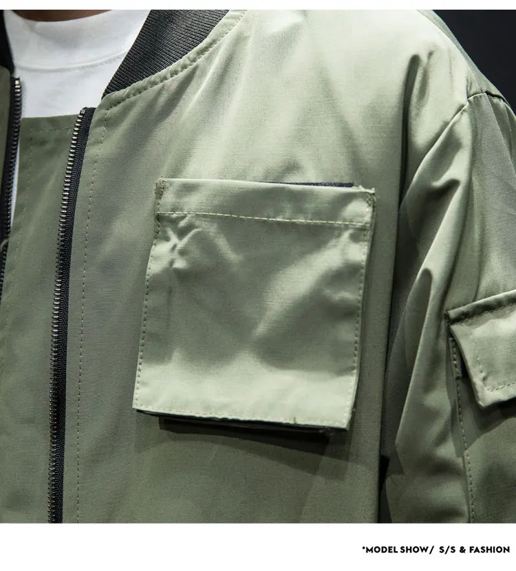 M-5XL мужские куртки и пальто уличная куртка-бомбер мужская ветровка модная одежда Осенняя свободная с большим карманом крутая