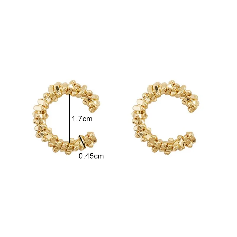 Каффы-клипсы женские металлические с шариками для пирсинга 2021 подарок |