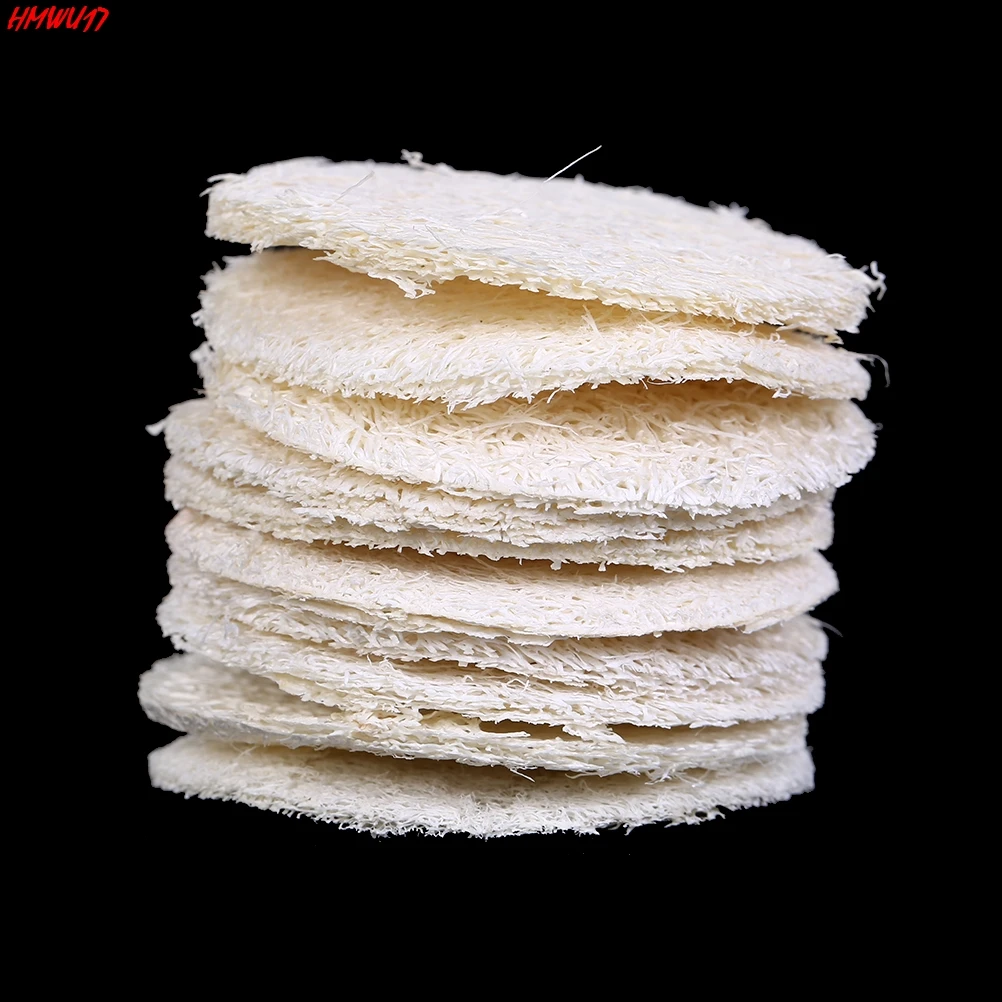 

10pcs/1pc Natural Loofah Sponge Bath Rub Exfoliate Bath Glove Oval Bath Face Towel High Quality