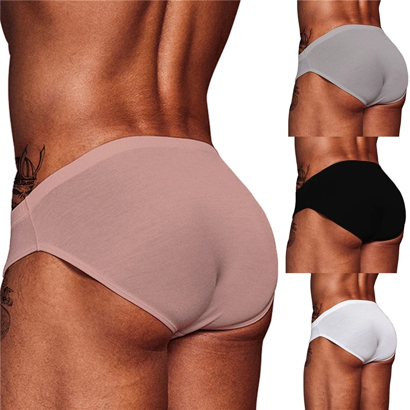 

Fashion Men Underwear Sexy Men Briefs Modal Comfortable Underpants Breathable U Convex For Men Quick Dry