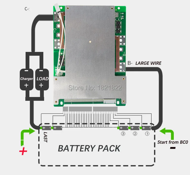 24S 150A bms Lifepo4 72 в большой ток lifepo4 BMS PCM для электрического велосипеда автомобиля |
