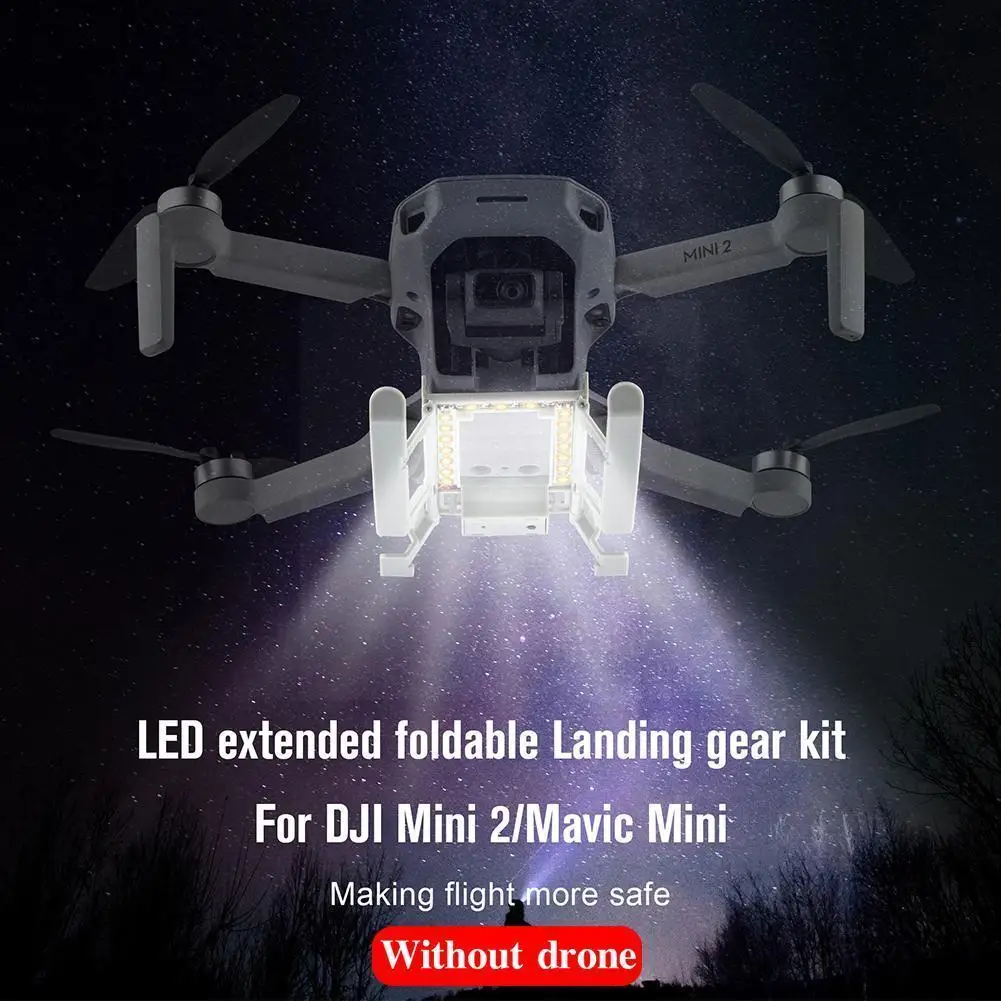 

Foldable Night Flight Drone Landing Gear Night Indicator Rechargeable Light-emitting Tripod For Mini 2 Drone Access J5d5