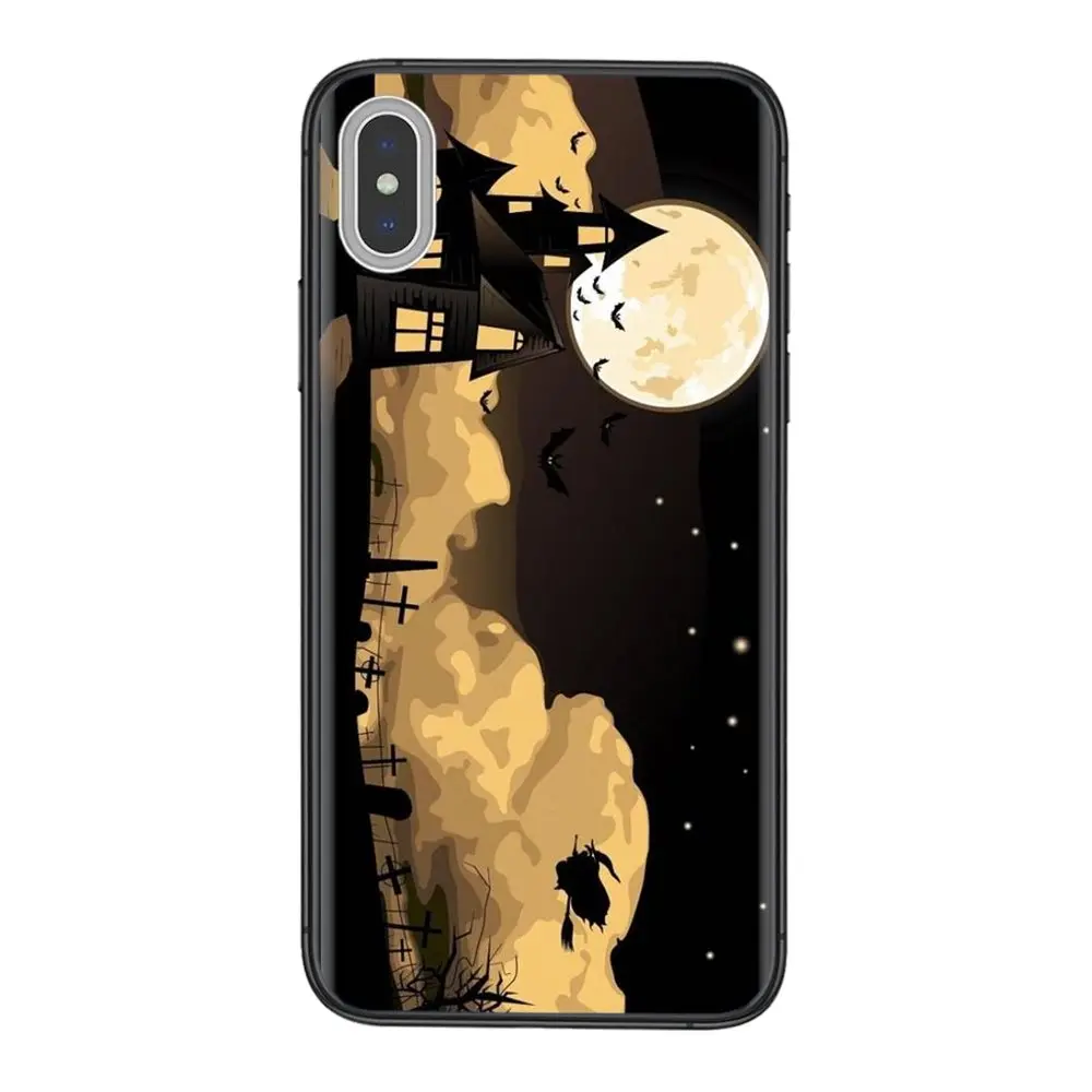 Черная Водонепроницаемая 3D картина полцены Хэллоуин ведьма летающая метла луна