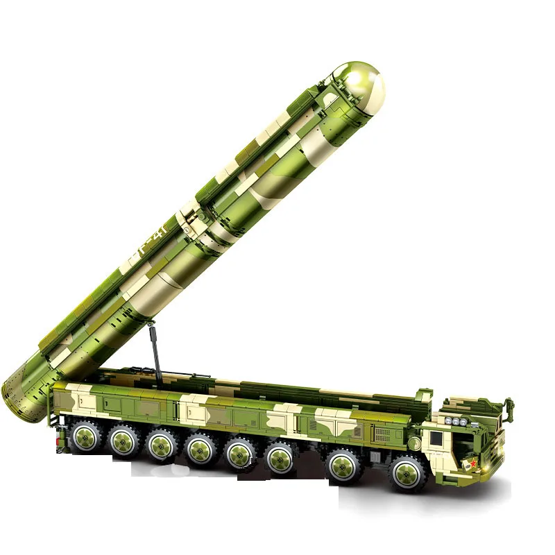 

City Intercontinental Ballistic Missile Trucks Car Model Building Blocks Military Army Vehicle Bricks birthdayToys For Gift